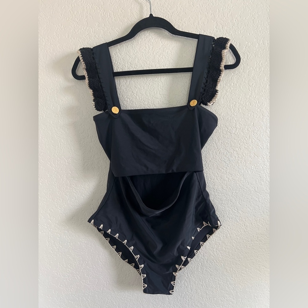 Carolina Socías Vera Black One Piece Swim Suit . Size M - Picture 4 of 13